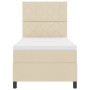 Cama Box Spring con Colchón Crema 100x200 cm Tela | Foro24.es | Tu tienda online para hogar, jardín y más Foro24.es