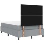 Cama Box Spring con Colchón Gris Claro Pequeña Doble Tela by , Beds and slatted bases - Ref: Foro24-3339448, Price: 406,66 €,...