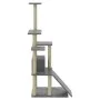 Rascador para gatos con postes de sisal gris claro 155 cm de vidaXL, Mobiliario para gatos - Ref: Foro24-171516, Precio: 56,4...