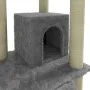 Katzenkratzbaum mit Sisalpfosten hellgrau 155 cm von vidaXL, Katzenmöbel - Ref: Foro24-171516, Preis: 55,58 €, Rabatt: %