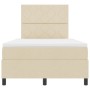 Cama con Base de Resortes y Colchón Crema 120x200 cm Tela by , Beds and slatted bases - Ref: Foro24-3339460, Price: 429,14 €,...