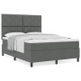 Cama Box Spring con Colchón Gris Oscuro 140x190 cm Tela by , Beds and slatted bases - Ref: Foro24-3339463, Price: 538,61 €, D...