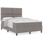 Cama Box Spring con Colchón Taupe 140x190 cm Tela by , Beds and slatted bases - Ref: Foro24-3339466, Price: 500,67 €, Discoun...