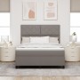 Cama Box Spring con Colchón Taupe 140x190 cm Tela by , Beds and slatted bases - Ref: Foro24-3339466, Price: 500,67 €, Discoun...