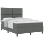 Cama Box Spring con Colchón Gris Oscuro 140x200 cm Tela by , Beds and slatted bases - Ref: Foro24-3339470, Price: 502,37 €, D...