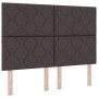 Cama con Base de Resortes y Colchón Marrón Oscuro 140x200 cm Tela by , Beds and slatted bases - Ref: Foro24-3339472, Price: 5...