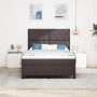 Cama con Base de Resortes y Colchón Marrón Oscuro 140x200 cm Tela by , Beds and slatted bases - Ref: Foro24-3339472, Price: 5...