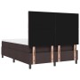 Cama con Base de Resortes y Colchón Marrón Oscuro 140x200 cm Tela by , Beds and slatted bases - Ref: Foro24-3339472, Price: 5...