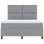 Cama con Box Spring con Colchón Gris Claro 160x200 cm Tela | Foro24.es | Tu tienda online para hogar, jardín y más Foro24.es