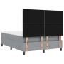 Cama con Box Spring con Colchón Gris Claro 160x200 cm Tela | Foro24.es | Tu tienda online para hogar, jardín y más Foro24.es