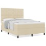 Cama con base de colchón color crema 160x200 cm Tela by , Beds and slatted bases - Ref: Foro24-3339481, Price: 585,14 €, Disc...