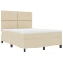 Cama con base de colchón color crema 160x200 cm Tela by , Beds and slatted bases - Ref: Foro24-3339481, Price: 585,14 €, Disc...
