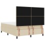 Cama con base de colchón color crema 160x200 cm Tela by , Beds and slatted bases - Ref: Foro24-3339481, Price: 585,14 €, Disc...
