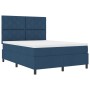 Cama con Base de Resortes con Colchón Azul 160x200 cm Tela | Foro24.es | Tu tienda online para hogar, jardín y más Foro24.es