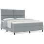 Cama Box Spring con Colchón Gris Claro Super King Tela | Foro24.es | Tu tienda online para hogar, jardín y más Foro24.es