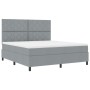 Cama Box Spring con Colchón Gris Claro Super King Tela | Foro24.es | Tu tienda online para hogar, jardín y más Foro24.es