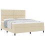 Cama con Somier con Colchón Color Crema Super King Tela by , Beds and slatted bases - Ref: Foro24-3339488, Price: 637,71 €, D...