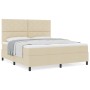 Cama con Somier con Colchón Color Crema Super King Tela by , Beds and slatted bases - Ref: Foro24-3339488, Price: 637,71 €, D...