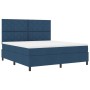Cama con Base de Muelles y Colchón Azul Super King Tela by , Beds and slatted bases - Ref: Foro24-3339489, Price: 615,90 €, D...