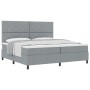 Cama con Somier y Colchón Gris Claro 200x200 cm Tela | Foro24.es | Tu tienda online para hogar, jardín y más Foro24.es