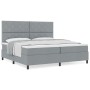 Cama con Somier y Colchón Gris Claro 200x200 cm Tela | Foro24.es | Tu tienda online para hogar, jardín y más Foro24.es