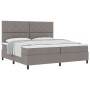 Cama Box Spring con Colchón Taupe 200x200 cm Tela | Foro24.es | Tu tienda online para hogar, jardín y más Foro24.es