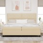 Cama con Box Spring y Colchón Crema 200x200 cm Tela | Foro24.es | Tu tienda online para hogar, jardín y más Foro24.es