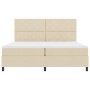 Cama con Box Spring y Colchón Crema 200x200 cm Tela | Foro24.es | Tu tienda online para hogar, jardín y más Foro24.es