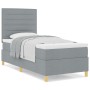 Cama con resortes y colchón gris claro 80x200 cm tela | Foro24.es | Tu tienda online para hogar, jardín y más Foro24.es