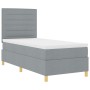 Cama con resortes y colchón gris claro 80x200 cm tela | Foro24.es | Tu tienda online para hogar, jardín y más Foro24.es
