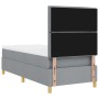 Cama con resortes y colchón gris claro 80x200 cm tela | Foro24.es | Tu tienda online para hogar, jardín y más Foro24.es