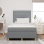 Cama con Box Spring y Colchón Gris Claro Doble Pequeña de Tela | Foro24.es | Tu tienda online para hogar, jardín y más Foro24.es