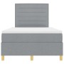 Cama con Box Spring y Colchón Gris Claro Doble Pequeña de Tela | Foro24.es | Tu tienda online para hogar, jardín y más Foro24.es