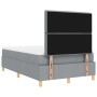 Cama con Box Spring y Colchón Gris Claro Doble Pequeña de Tela | Foro24.es | Tu tienda online para hogar, jardín y más Foro24.es