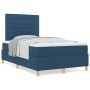 Cama con Base de Muelles y Colchón Azul Doble Pequeña Tela by , Beds and slatted bases - Ref: Foro24-3339531, Price: 398,91 €...