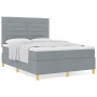 Cama con base tapizada con colchón Gris claro 160x200 cm Tela | Foro24.es | Tu tienda online para hogar, jardín y más Foro24.es