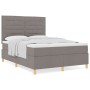 Cama con Sommier con Colchón Taupe 160x200 cm Tela by , Beds and slatted bases - Ref: Foro24-3339557, Price: 587,95 €, Discou...