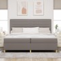 Cama con Somier y Colchón Taupe 200x200 cm Tela de , Camas y somieres - Ref: Foro24-3339571, Precio: 733,49 €