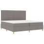 Cama con Somier y Colchón Taupe 200x200 cm Tela | Foro24.es | Tu tienda online para hogar, jardín y más Foro24.es