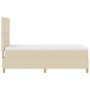Cama con Somier y Colchón Crema 80x200 cm Tela de , Camas y somieres - Ref: Foro24-3339579, Precio: 317,13 €