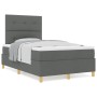 Cama con Somier y Colchón Gris Oscuro Doble Pequeña de Tela by , Beds and slatted bases - Ref: Foro24-3339603, Price: 395,15 ...
