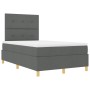 Cama con Somier y Colchón Gris Oscuro Doble Pequeña de Tela by , Beds and slatted bases - Ref: Foro24-3339603, Price: 395,15 ...