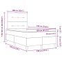 Cama con Somier y Colchón Gris Oscuro Doble Pequeña de Tela by , Beds and slatted bases - Ref: Foro24-3339603, Price: 395,15 ...