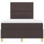 Cama con Base de Resortes con Colchón Marrón Oscuro Doble Pequeño de Tela | Foro24.es | Tu tienda online para hogar, jardín y más Foro24.es