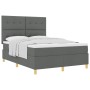 Cama con Base de Resorte con Colchón Gris Oscuro 140x190 cm Tela | Foro24.es | Tu tienda online para hogar, jardín y más Foro24.es