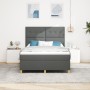 Cama con Base de Resorte con Colchón Gris Oscuro 140x190 cm Tela | Foro24.es | Tu tienda online para hogar, jardín y más Foro24.es