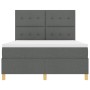 Cama con Base de Resorte con Colchón Gris Oscuro 140x190 cm Tela | Foro24.es | Tu tienda online para hogar, jardín y más Foro24.es