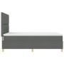 Cama con Base de Resorte con Colchón Gris Oscuro 140x190 cm Tela | Foro24.es | Tu tienda online para hogar, jardín y más Foro24.es