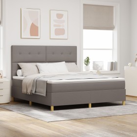 Cama con Base Primavera con Colchón Taupe Super King Tela de , Camas y somieres - Ref: Foro24-3339641, Precio: 621,35 €