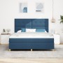 Cama con base de muelles y colchón azul en tamaño súper king en tela | Foro24.es | Tu tienda online para hogar, jardín y más Foro24.es